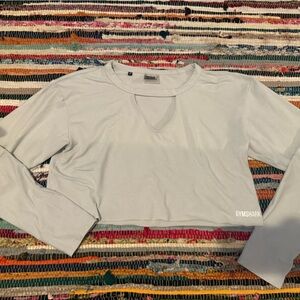 Gymshark Light Gray Top with Logo